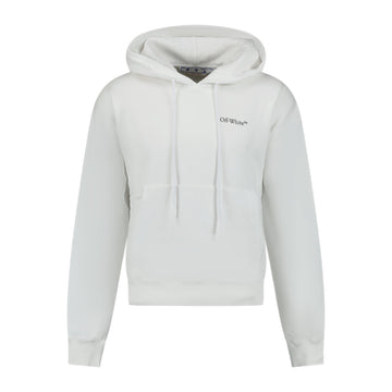 Off-White Caravaggio Logo Hooded Sweatshirt White