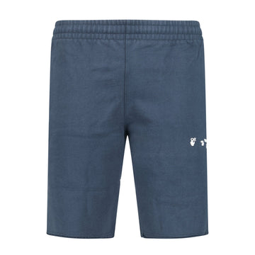 Off-White Cotton Sweat Shorts Navy