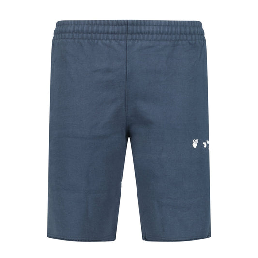 Off-White Cotton Sweat Shorts Navy