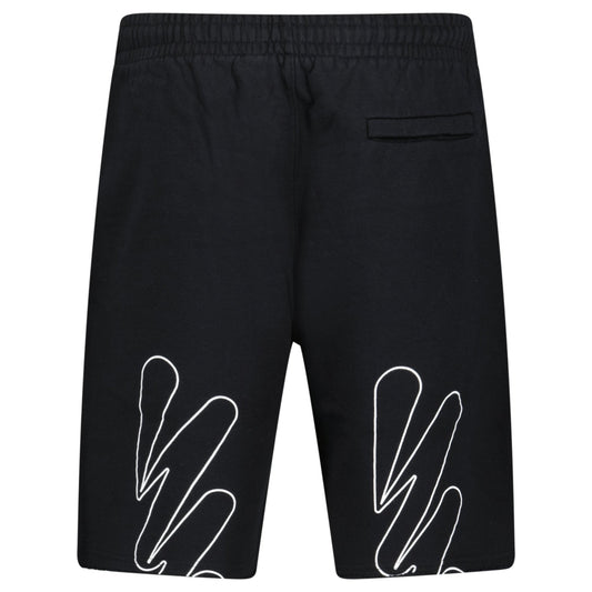 Off-White Wave Cotton Sweat Shorts Black