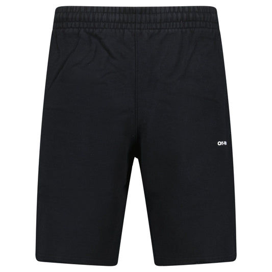 Off-White Wave Cotton Sweat Shorts Black