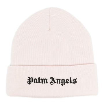 Palm Angels Logo Embroidery Beanie Pink & Black