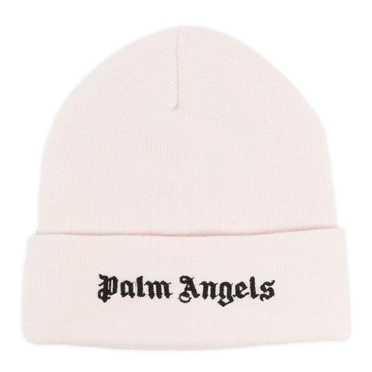 Palm Angels Logo Embroidery Beanie Pink & Black