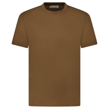Plain Label Mercerized Cotton T-Shirt Brown