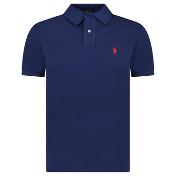 Polo Ralph Lauren Mesh Slim Fit Polo Shirt in Navy