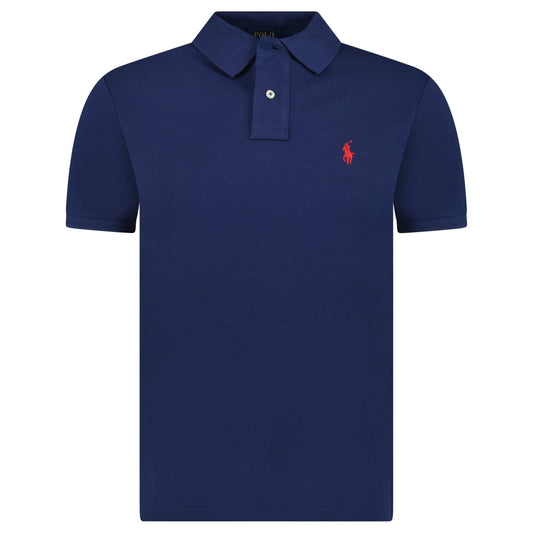 Polo Ralph Lauren Mesh Slim Fit Polo Shirt in Navy