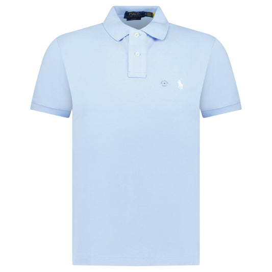 Polo Ralph Lauren Mesh Slim Fit Polo Shirt in Office Blue.