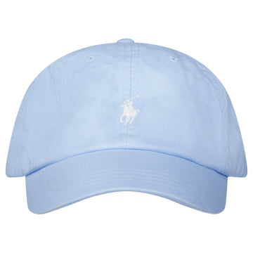 Polo Ralph Lauren Cotton Chino Baseball Cap in Light Blue with White Logo