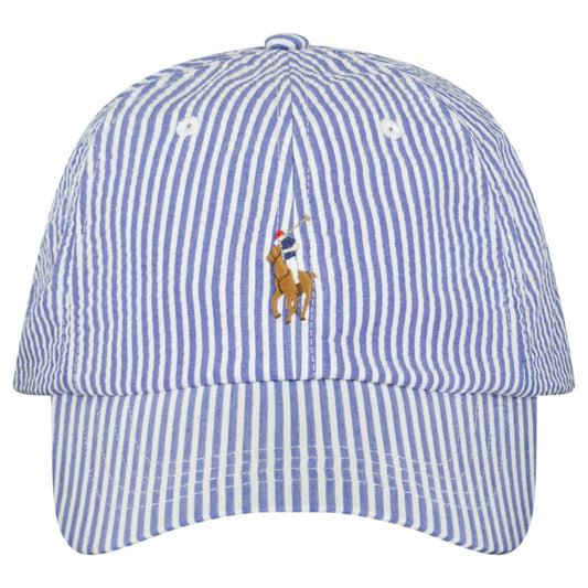 Polo Ralph Lauren Cotton Sport Baseball Cap in Blue/ White Stripe