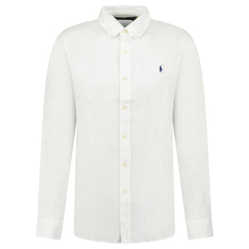 Polo Ralph Lauren Custom Fit Linen Shirt in Ceramic White