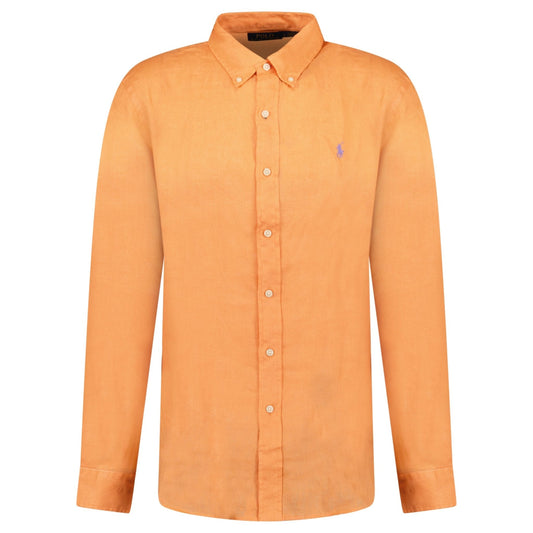 Polo Ralph Lauren Custom Fit Linen Shirt in Poppy