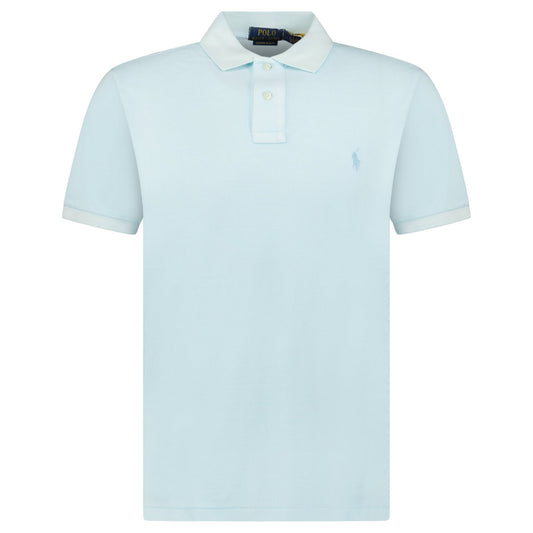 Polo Ralph Lauren Custom Slim Fit Mesh Polo Shirt in Sky