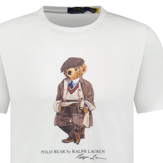 Polo Ralph Lauren Custom Slim Fit Polo Bear T-Shirt in White