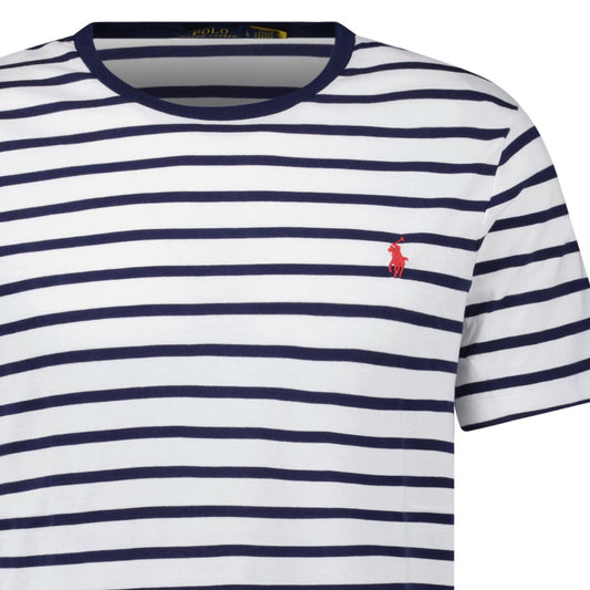 Polo Ralph Lauren Custom Slim Fit T-Shirt in Navy/White