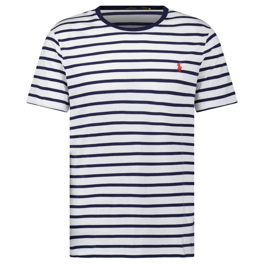 Polo Ralph Lauren Custom Slim Fit T-Shirt in Navy/White