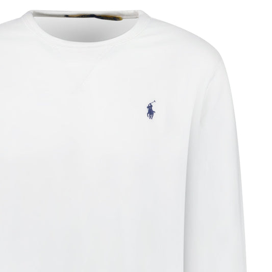Polo Ralph Lauren Fleece Crew Sweatshirt in White