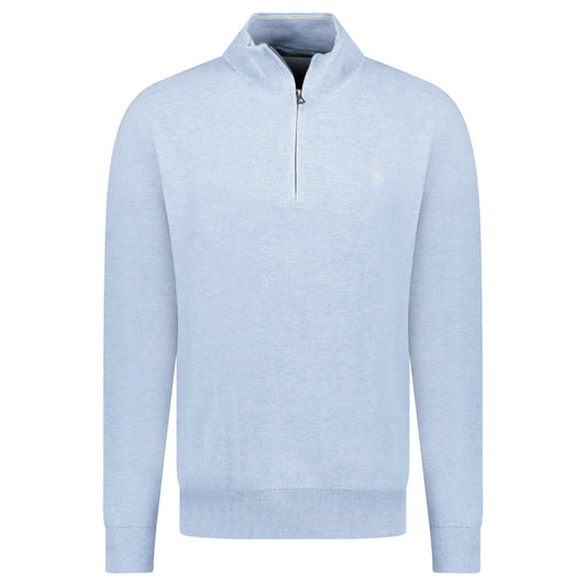 Polo Ralph Lauren Knit Quarter Zip Jumper in Blue Hyacinth