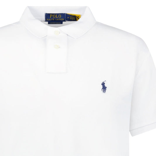 Polo Ralph Lauren Slim Fit Mesh Polo Shirt in White