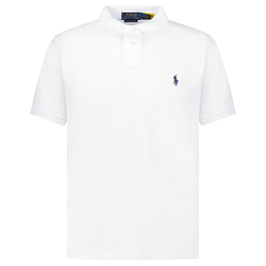 Polo Ralph Lauren Slim Fit Mesh Polo Shirt in White