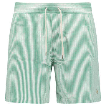 Polo Ralph Lauren Traveler Classic Swim Trunk in Raft Green Seersucker