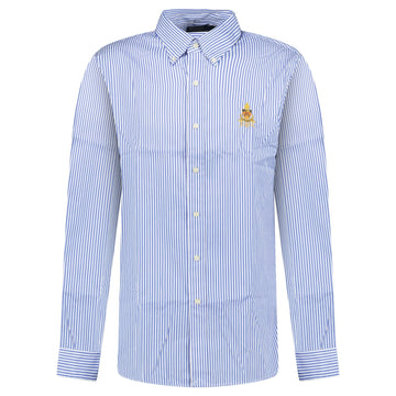 Polo Ralph Lauren Custom Fit Long Sleeve Sport Shirt White/Blue