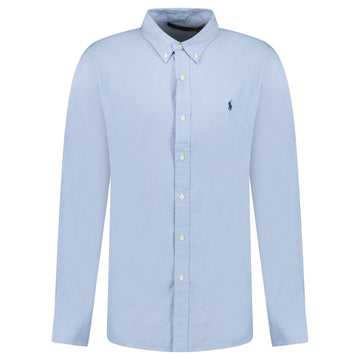 Polo Ralph Lauren Custom Fit Stretch Long Sleeve Sport Shirt in Blue