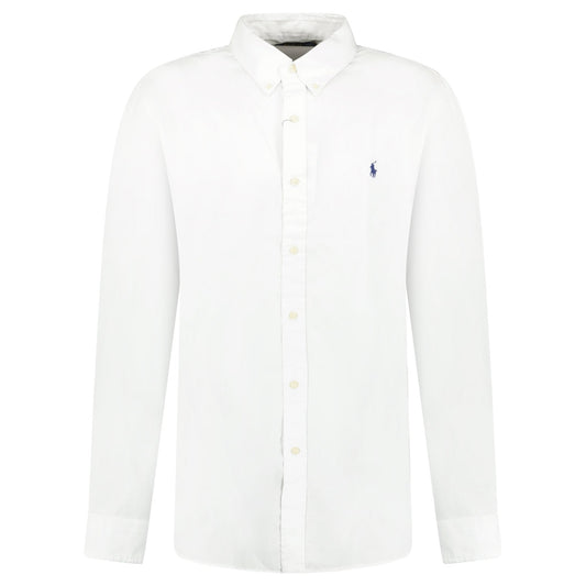 Polo Ralph Lauren Slim Fit Stretch Long Sleeve Sport Shirt White