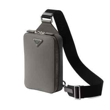 Prada Brique Cross-Body Bag in Marble Grey
