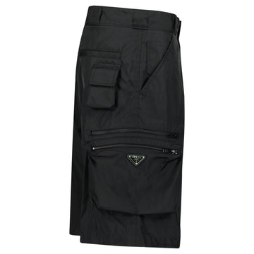 Prada Re-Nylon Cargo Shorts in Black