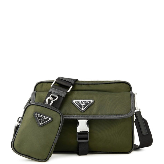 Prada Re-Nylon Crossbody Bag in Military Green