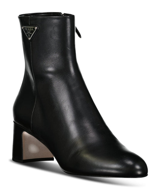 Prada Trochetti Black Leather Boots