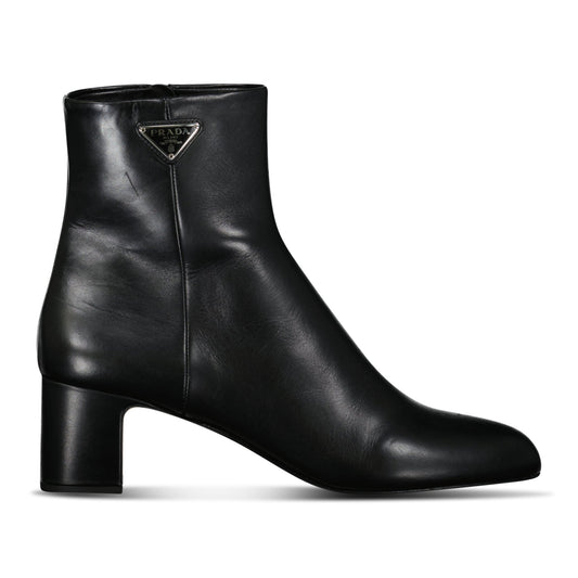 Prada Trochetti Black Leather Boots