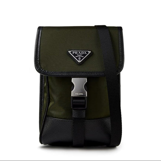 Prada Utility Cross Body Bag in Military Green
