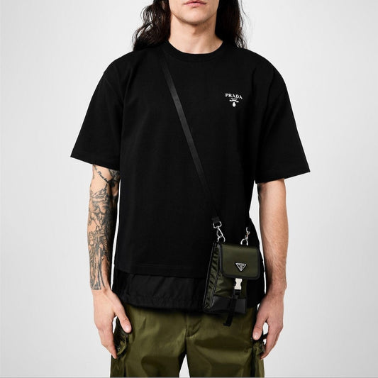 Prada Utility Cross Body Bag in Military Green