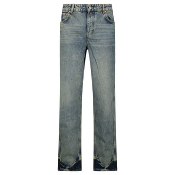 Represent R2 Straight Leg Denim Jeans Mid Blue