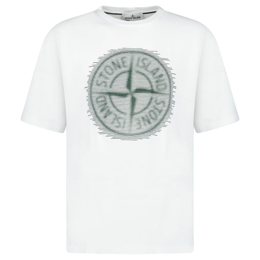 Stone Island 24/2 'Optical Two' Print T-Shirt White