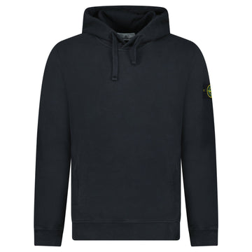 Stone Island Brushed Organic Cotton Hoodie Black