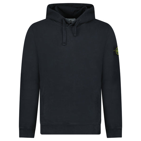 Stone Island Brushed Organic Cotton Hoodie Black