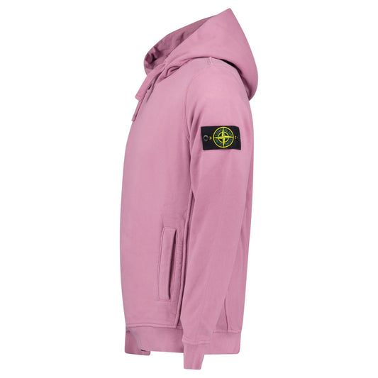 Stone Island Brushed Organic Cotton Hoodie Pink