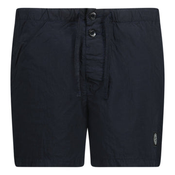 Stone Island Compass Button Chrome Swim Shorts Navy