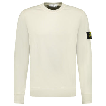 Stone Island Compass Badge Organic Cotton Crewneck Sweatshirt Sand