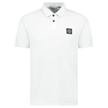 Stone Island Compass Badge Polo T-Shirt Slim Fit White