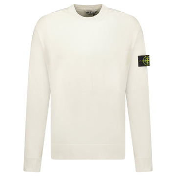 Stone Island Compass-Badge Wool Blend Jumper Cream