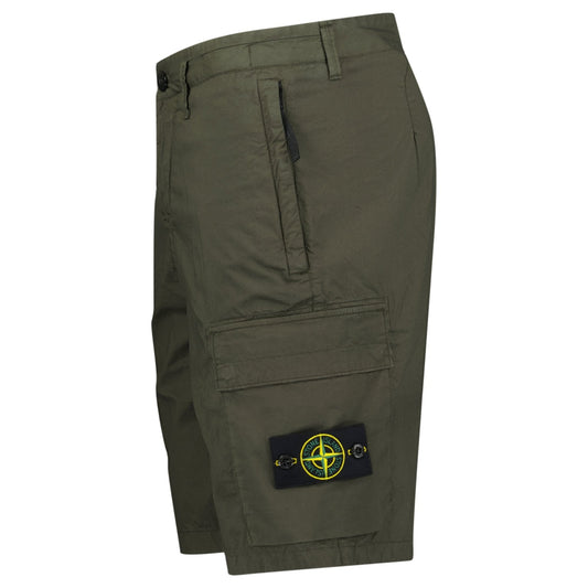 Stone Island Cotton Cargo Shorts Military Green