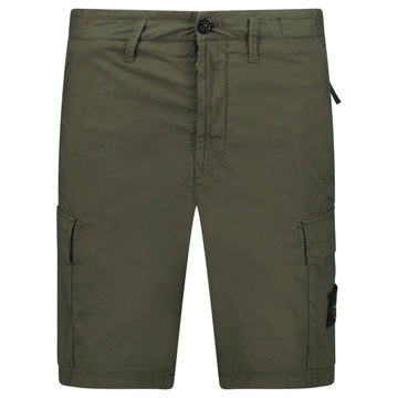 Stone Island Cotton Cargo Shorts Military Green