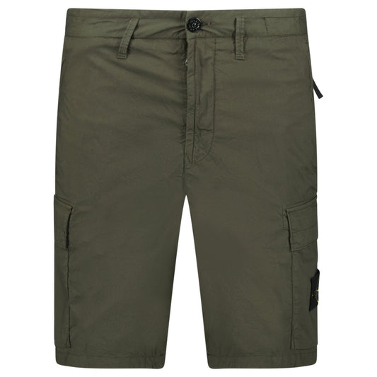 Stone Island Cotton Cargo Shorts Military Green