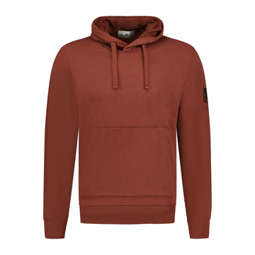 Stone Island Cotton Hoodie Sweatshirt Maroon
