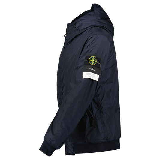 Stone Island Crinkle Reps Hooded Primaloft-TC Jacket in navy