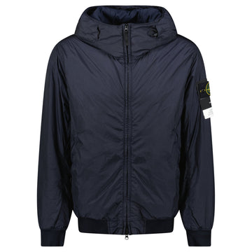 Stone Island Crinkle Reps Hooded Primaloft-TC Jacket in navy