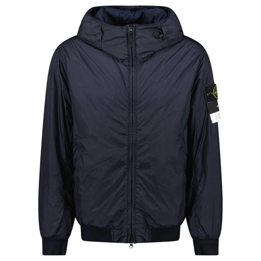 Stone Island Crinkle Reps Hooded Primaloft-TC Jacket in navy